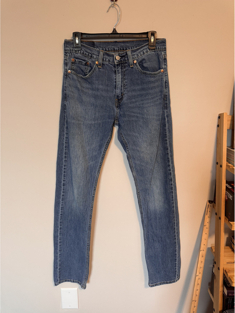 Levis 505 Jeans Womens Medium Wash Straight Leg Denim  W 29 L 34